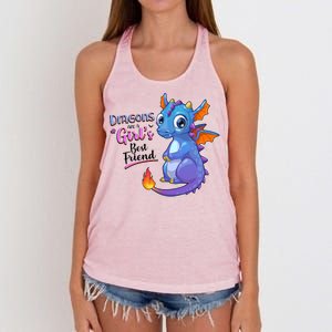 Cute Dragons Are A Girl's Best Friend Women's Knotted Racerback Tank