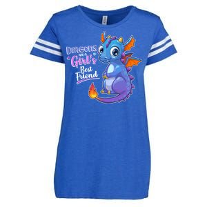 Cute Dragons Are A Girl's Best Friend Enza Ladies Jersey Football T-Shirt