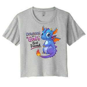 Cute Dragons Are A Girl's Best Friend Women's Crop Top Tee