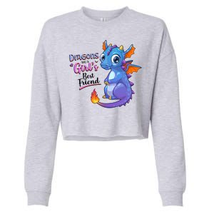 Cute Dragons Are A Girl's Best Friend Cropped Pullover Crew