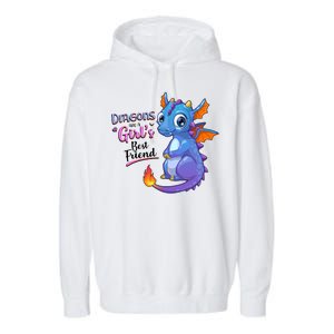 Cute Dragons Are A Girl's Best Friend Garment-Dyed Fleece Hoodie