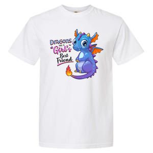 Cute Dragons Are A Girl's Best Friend Garment-Dyed Heavyweight T-Shirt