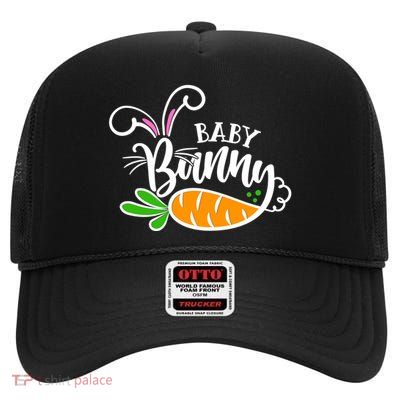 Cute Easter Baby Bunny High Crown Mesh Back Trucker Hat