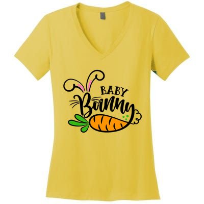 Cute Easter Baby Bunny Women's V-Neck T-Shirt
