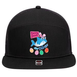 Cute Easter Baby Shark Doo Doo Doo 7 Panel Mesh Trucker Snapback Hat