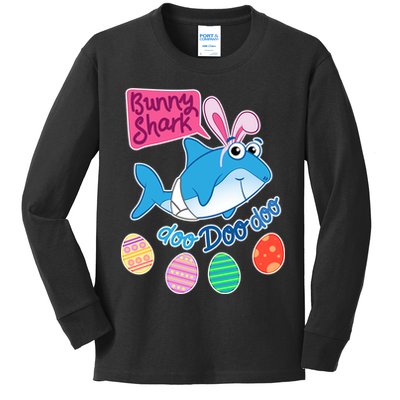 Cute Easter Baby Shark Doo Doo Doo Kids Long Sleeve Shirt