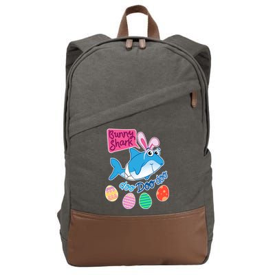 Cute Easter Baby Shark Doo Doo Doo Cotton Canvas Backpack