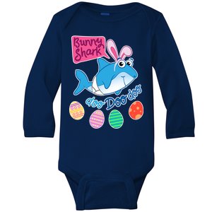 Cute Easter Baby Shark Doo Doo Doo Baby Long Sleeve Bodysuit