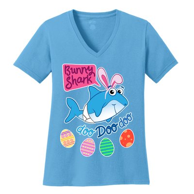Cute Easter Baby Shark Doo Doo Doo Women's V-Neck T-Shirt