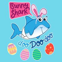 Cute Easter Baby Shark Doo Doo Doo Women's V-Neck T-Shirt