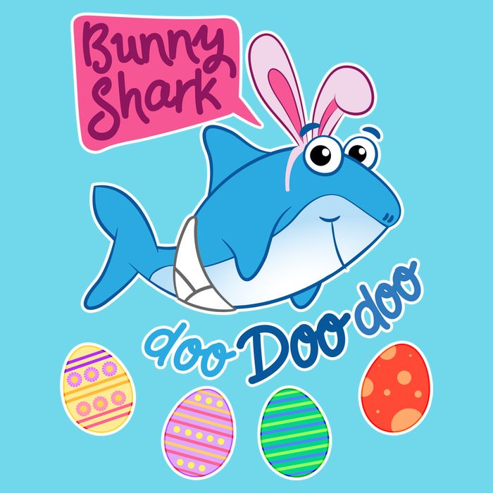 Cute Easter Baby Shark Doo Doo Doo Women's V-Neck T-Shirt