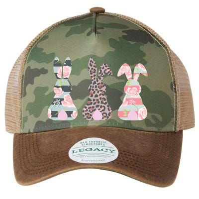 Cute Easter Bunnies Rose Stripe Leopard Patterns Legacy Tie Dye Trucker Hat