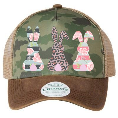 Cute Easter Bunnies Rose Stripe Leopard Patterns Legacy Tie Dye Trucker Hat