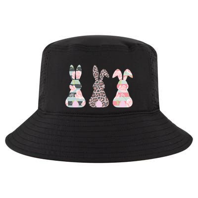Cute Easter Bunnies Rose Stripe Leopard Patterns Cool Comfort Performance Bucket Hat