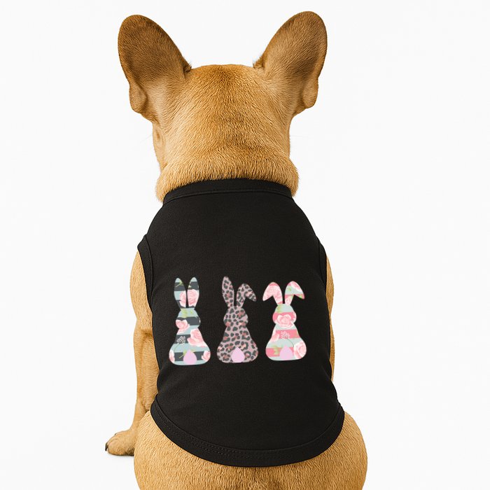 Cute Easter Bunnies Rose Stripe Leopard Patterns Doggie Tank