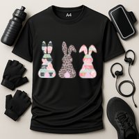 Cute Easter Bunnies Rose Stripe Leopard Patterns Performance Shirt