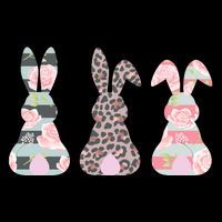 Cute Easter Bunnies Rose Stripe Leopard Patterns Performance Shirt