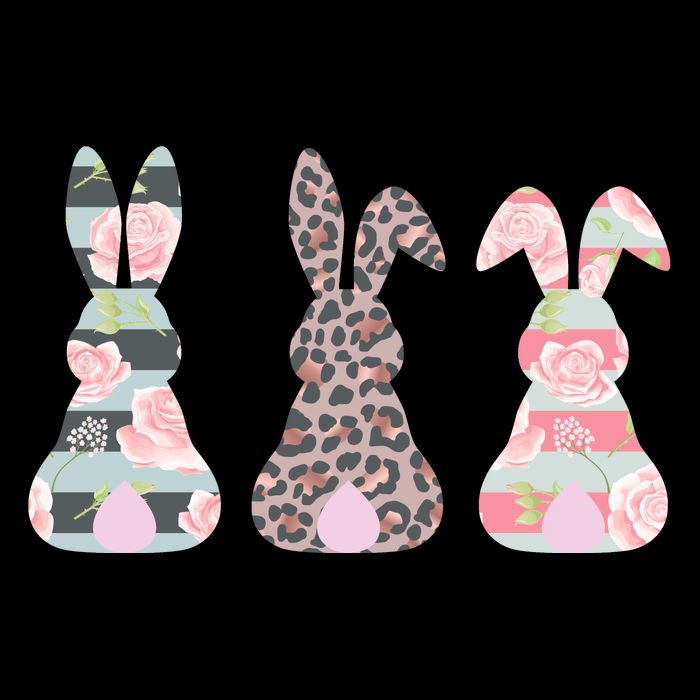Cute Easter Bunnies Rose Stripe Leopard Patterns Performance Shirt