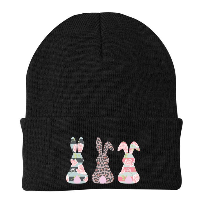 Cute Easter Bunnies Rose Stripe Leopard Patterns Beanie