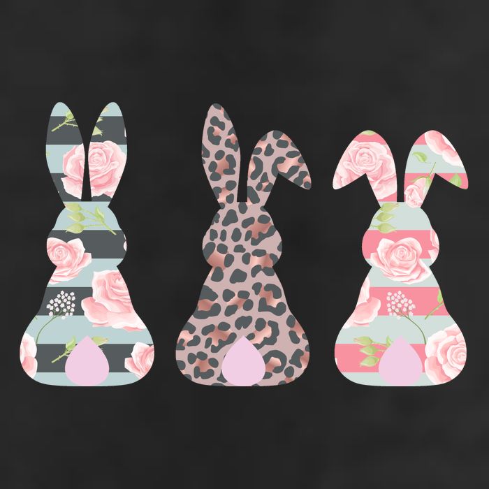 Cute Easter Bunnies Rose Stripe Leopard Patterns Beanie
