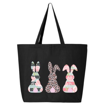 Cute Easter Bunnies Rose Stripe Leopard Patterns 25L Jumbo Tote
