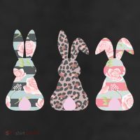 Cute Easter Bunnies Rose Stripe Leopard Patterns 25L Jumbo Tote