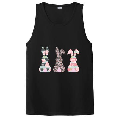 Cute Easter Bunnies Rose Stripe Leopard Patterns PosiCharge Competitor Tank