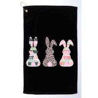 Cute Easter Bunnies Rose Stripe Leopard Patterns Golf Towel