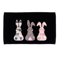 Cute Easter Bunnies Rose Stripe Leopard Patterns Microfiber Hand Towel