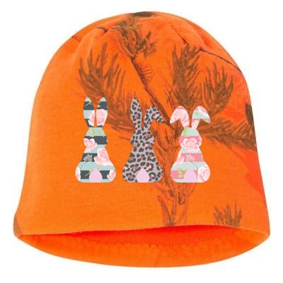 Cute Easter Bunnies Rose Stripe Leopard Patterns Kati - Camo Knit Beanie