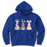 Cute Easter Bunnies Rose Stripe Leopard Patterns Hoodie