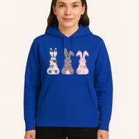 Cute Easter Bunnies Rose Stripe Leopard Patterns Hoodie