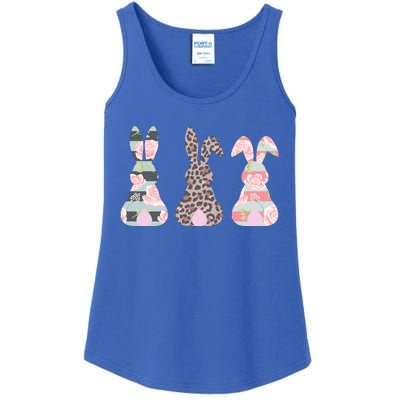 Cute Easter Bunnies Rose Stripe Leopard Patterns Ladies Essential Tank