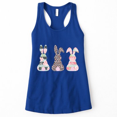 Cute Easter Bunnies Rose Stripe Leopard Patterns Womens Tank Top