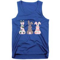 Cute Easter Bunnies Rose Stripe Leopard Patterns Tank Top