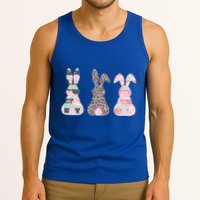 Cute Easter Bunnies Rose Stripe Leopard Patterns Tank Top