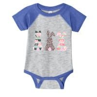Cute Easter Bunnies Rose Stripe Leopard Patterns Infant Baby Jersey Bodysuit