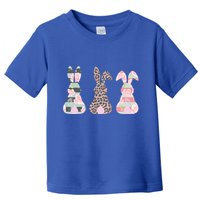 Cute Easter Bunnies Rose Stripe Leopard Patterns Toddler T-Shirt
