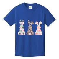Cute Easter Bunnies Rose Stripe Leopard Patterns Kids T-Shirt
