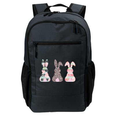 Cute Easter Bunnies Rose Stripe Leopard Patterns Daily Commute Backpack