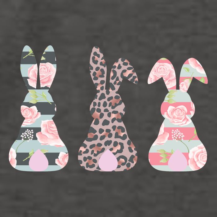 Cute Easter Bunnies Rose Stripe Leopard Patterns Vector Backpack