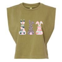 Cute Easter Bunnies Rose Stripe Leopard Patterns Garment-Dyed Women's Muscle Tee