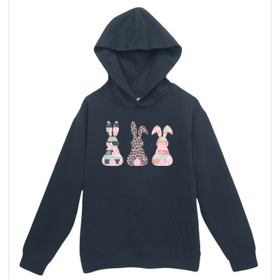 Cute Easter Bunnies Rose Stripe Leopard Patterns Urban Pullover Hoodie