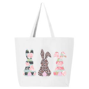 Cute Easter Bunnies Rose Stripe Leopard Patterns 25L Jumbo Tote