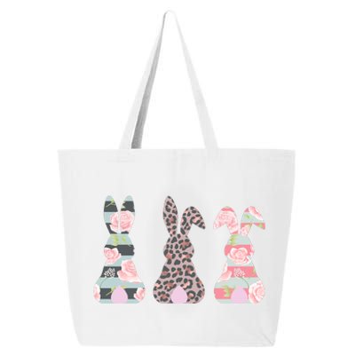 Cute Easter Bunnies Rose Stripe Leopard Patterns 25L Jumbo Tote