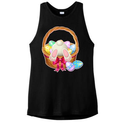 Cute Easter Bunny Basket Ladies PosiCharge Tri-Blend Wicking Tank