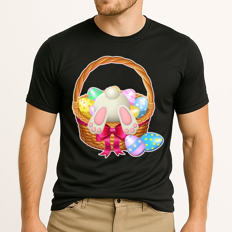 Cute Easter Bunny Basket Cooling Performance Crew T-Shirt