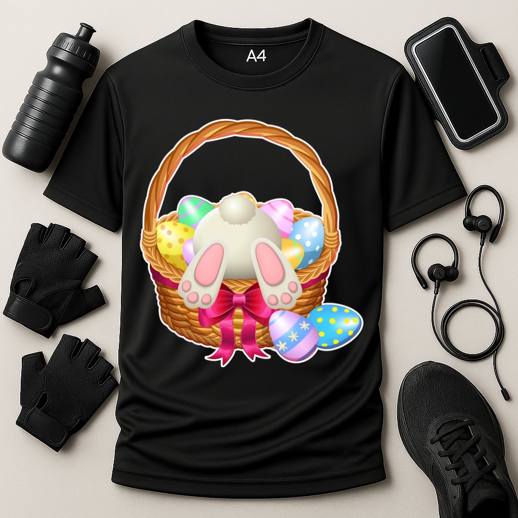 Cute Easter Bunny Basket Cooling Performance Crew T-Shirt
