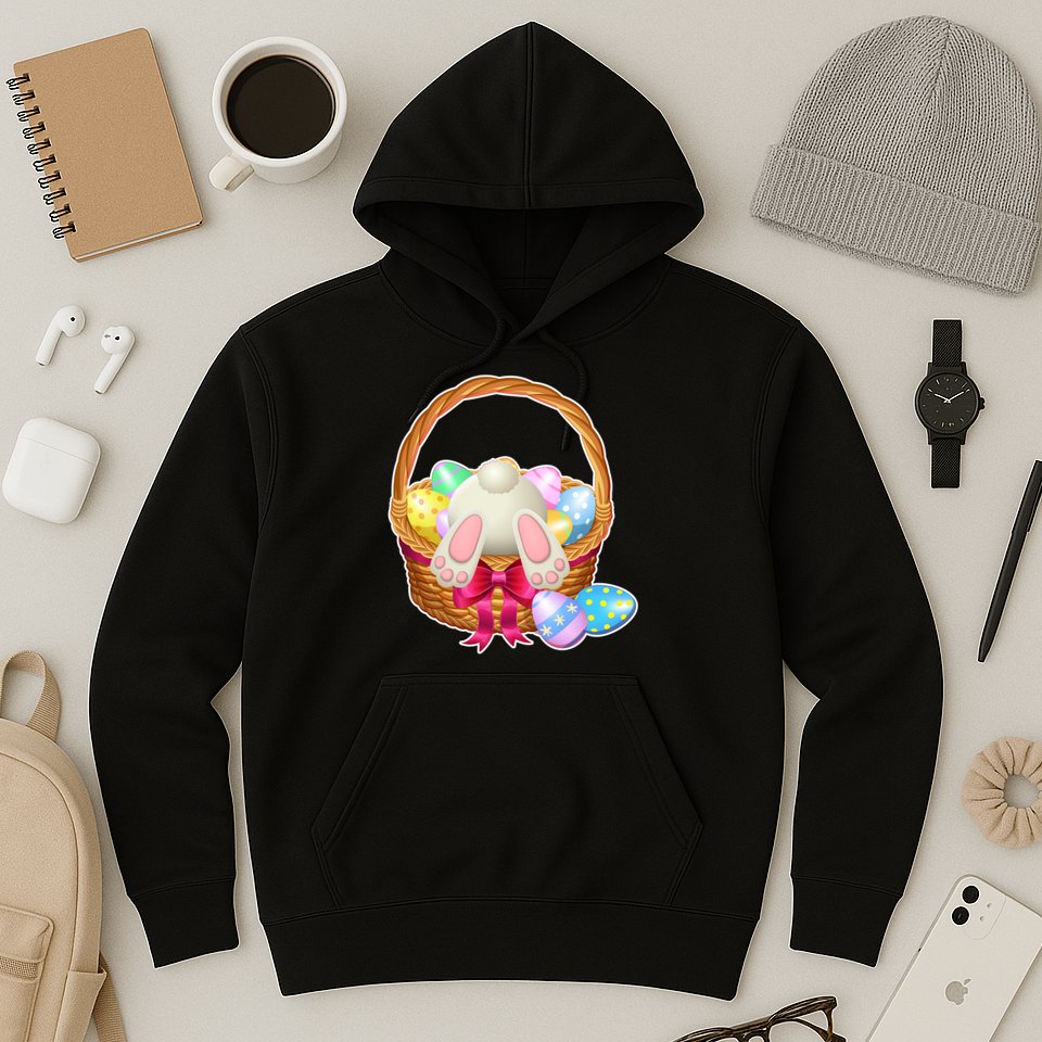Cute Easter Bunny Basket Hoodie
