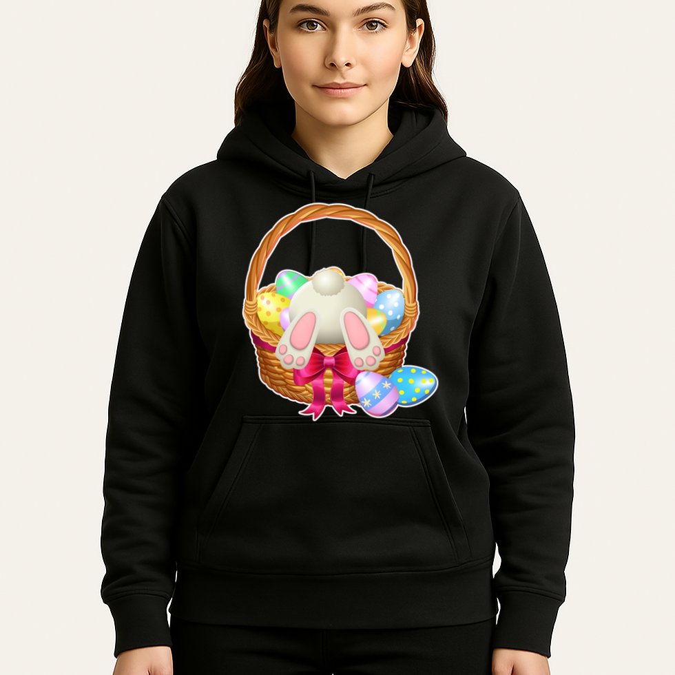 Cute Easter Bunny Basket Hoodie